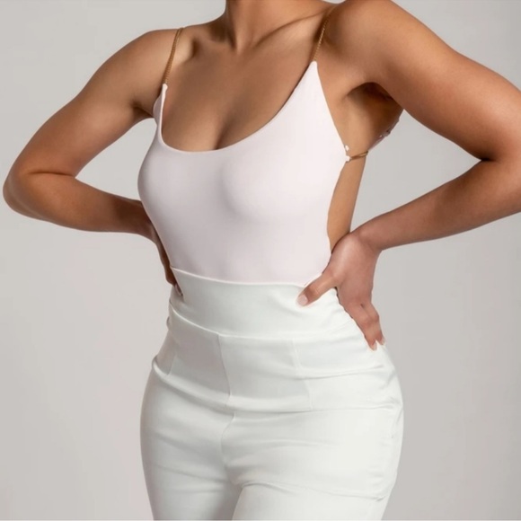Meshki “Luella” chain backless bodysuit - Picture 1 of 5